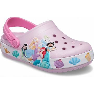 Crocs Fun Lab Disney Princess Lights Girls' Clogs Pink | Australia 1477XYUF